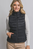 Lightweight Packable Puffer Vest - Blk