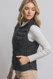 Lightweight Packable Puffer Vest - Blk