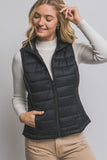 Lightweight Packable Puffer Vest - Blk