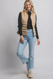 Lightweight Packable Puffer Vest - Khaki