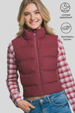 Burgundy Slim-Fit Puffer Vest
