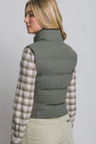 Olive Slim-Fit Puffer Vest