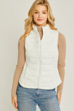 Lightweight Packable Puffer Vest - White