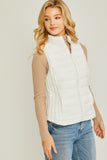 Lightweight Packable Puffer Vest - White