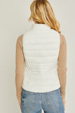 Lightweight Packable Puffer Vest - White