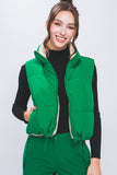 Solid Reversible Vest - Green