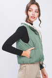 Solid Reversible Vest - Sage