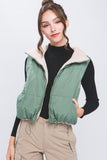 Solid Reversible Vest - Sage