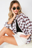 White-Red Plaid Shirt