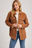 Camel Corduroy Sherpa Jacket