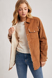 Camel Corduroy Sherpa Jacket