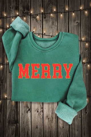 Glitter Merry Mineral Sweatshirt - Green