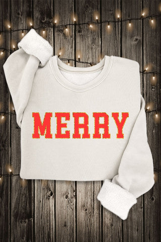 Glitter Merry Mineral Sweatshirt - White