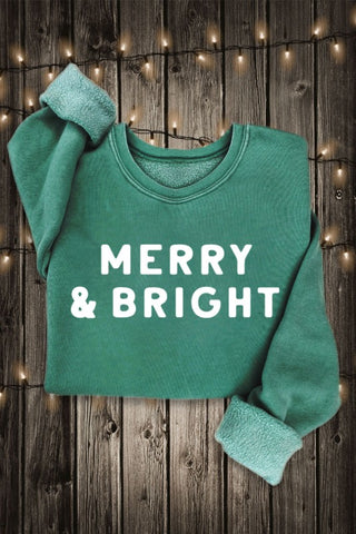Merry + Bright Mineral Sweatshirt- Green