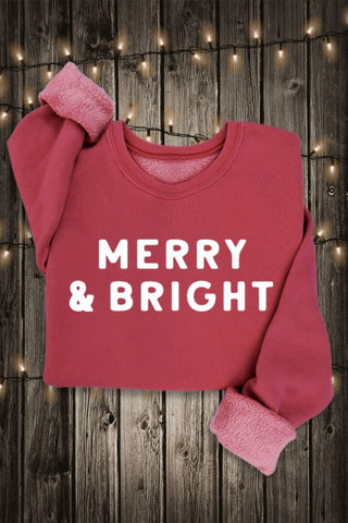 Merry + Bright Mineral Sweatshirt- Red
