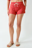 BRUSHED HACCI LOUNGE SHORTS - BRICK
