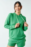 BRUSHED HACCI LOUNGE HOODIE - GREEN POP