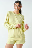 BRUSHED HACCI LOUNGE HOODIE - YELLOW