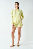 BRUSHED HACCI LOUNGE HOODIE - YELLOW