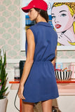 NAVY SCUBA MINI DRESS