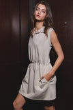 ASH GREY SCUBA MINI DRESS