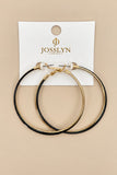 Black & Gold Hoop Earrings