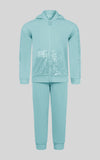 Toddler Girls Sequin Hoodie Set - Aqua