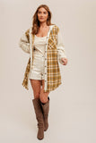 Mustard Plaid Longline Shacket