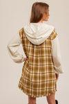 Mustard Plaid Longline Shacket