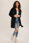 Midnight Navy Sherpa Long Shacket