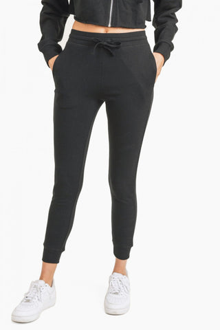 Cuffed Joggers with Zip Pockets - Blk – Divine Boutique Shop
