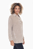 Mineral Wash Waffle Knit Tunic - Taupe
