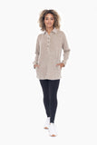 Mineral Wash Waffle Knit Tunic - Taupe