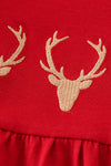 Embroidered Deer Romper