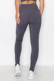 Butter-Soft Pocketed Athleisure Leggings - Charcoal