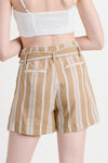 Frosted Almond Striped Shorts