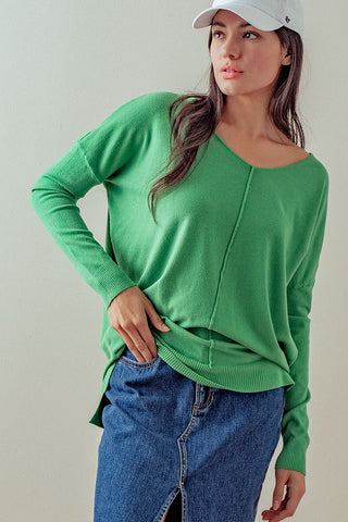 Emerald High-Lo Tunic Sweater