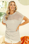 Oatmeal Knit Cover-Up