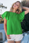 PLUS Kelly Ruffle Sleeve Blouse