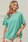 Jade Jersey Banded Top