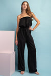 Strapless Straight Leg Jumpsuit - Blk