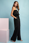 Strapless Straight Leg Jumpsuit - Blk