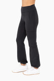 WOMEN'S MONO B VENICE BUBBLE HEM LEGGINGS | BLACK