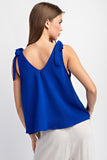 Royal Tie-Strap Sleeveless Top