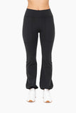 WOMEN'S MONO B VENICE BUBBLE HEM LEGGINGS | BLACK