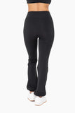 WOMEN'S MONO B VENICE BUBBLE HEM LEGGINGS | BLACK