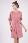 Washed Mauve Knit Dress