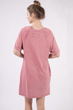 Washed Mauve Knit Dress