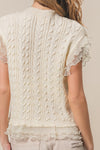 Layered Chiffon Knit Top