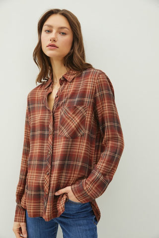 Burgundy Plaid Flannel